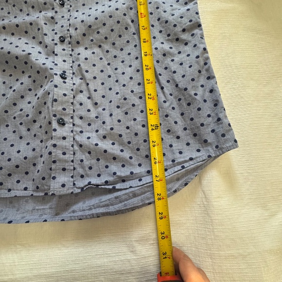 Stenstroms Sweden Stylish Blue Polka Dot Button Down Shirt 15.5 Medium - Picture 6 of 12